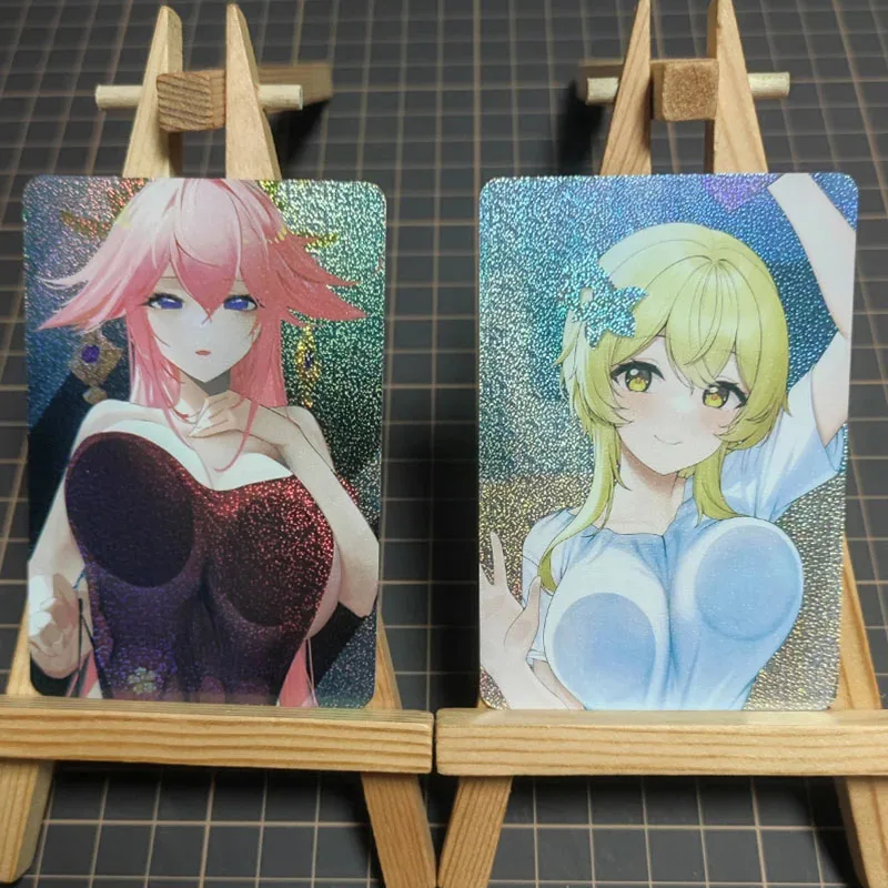 Wife Cards Collectible Cards Boys Games Toys Table Games Birthday Gifts DIY Anime Yae Miko Hotaru Tsunade Premium Flash Cards