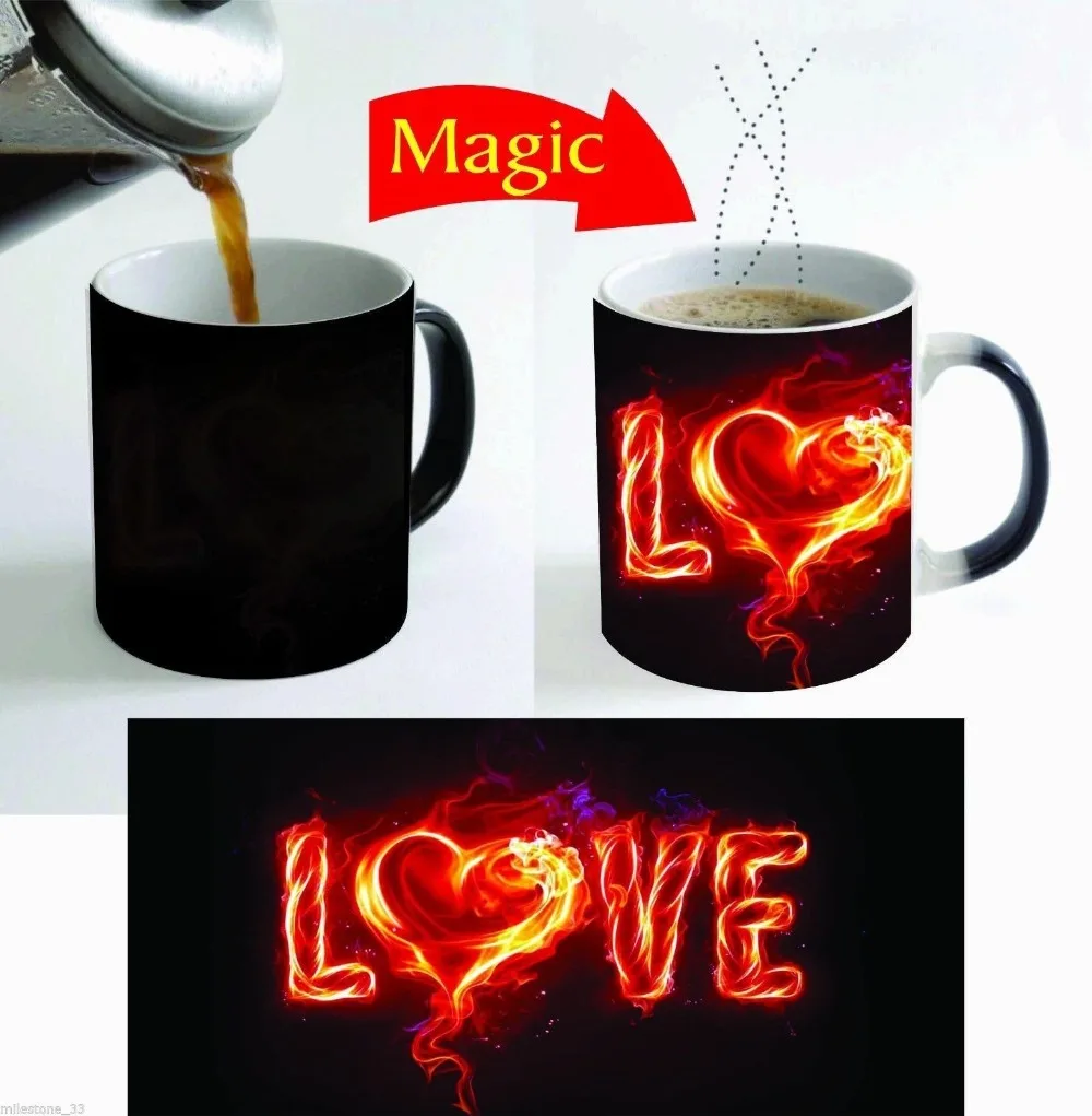 

Love on Fire Mugs Girlfriend Boyfriend Lover Wife Husband Couples Cup Porcelain Coffee Mugen Wedding Engagement Valentines Gifts