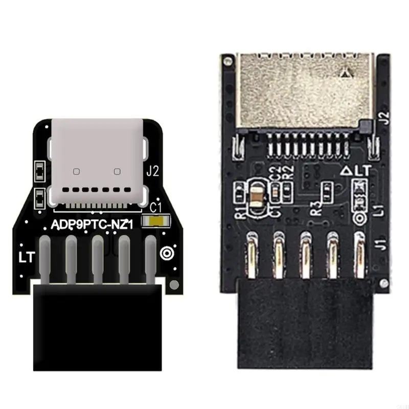 G6DD Motherboard USB 2.0 9Pin Front Panel Header to USB C/TypeE Adapter, 9pin to USB C Converter Fast Data Transfer