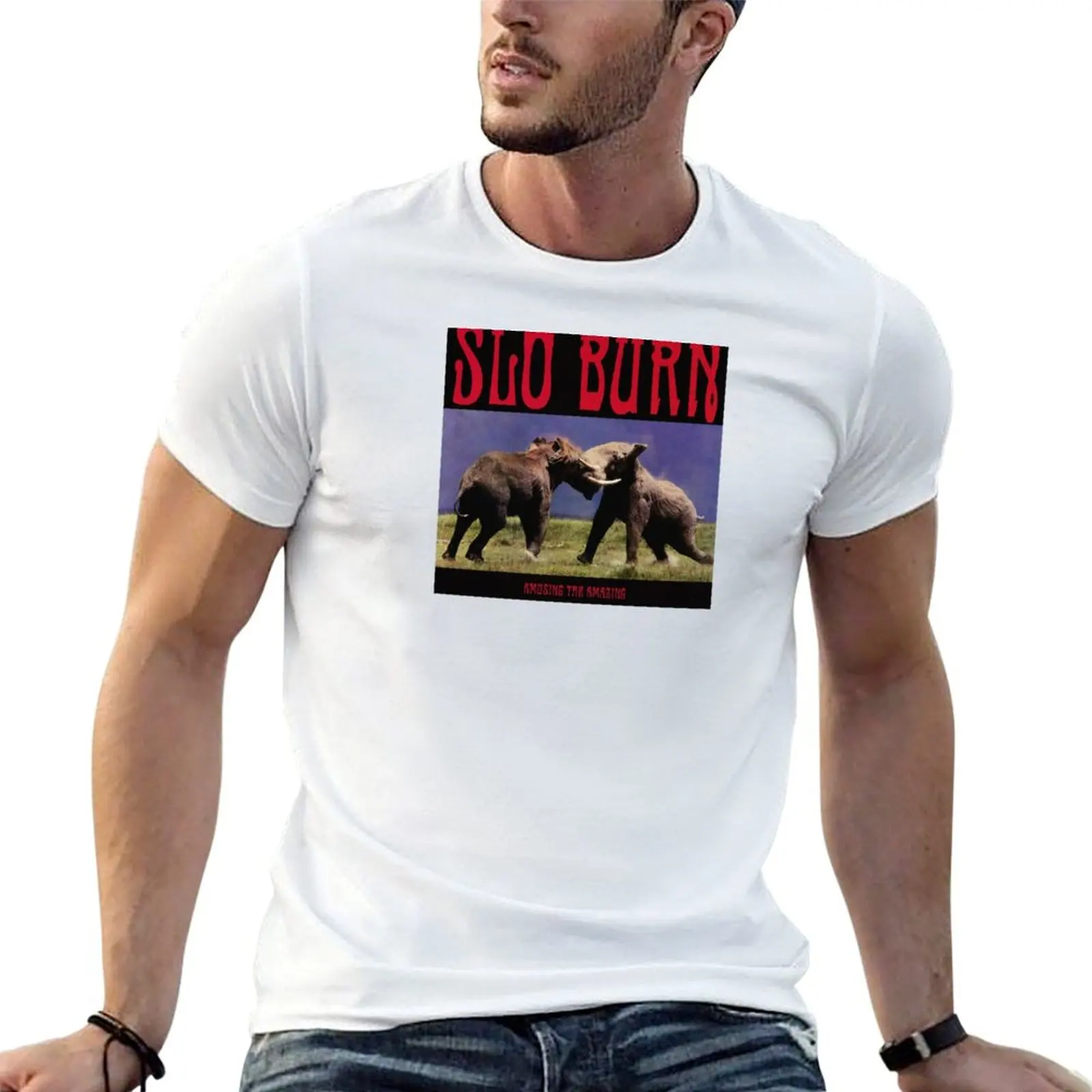 

slo t shirts man for for men burn t tees man graphic T-Shirt shirts