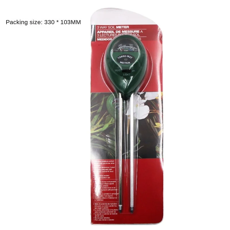 3 In 1 suolo PH Sunlight phmetro Tester giardino sensore di umidità del suolo misuratore di fiori piante acidità umidità PH Monitor Detector