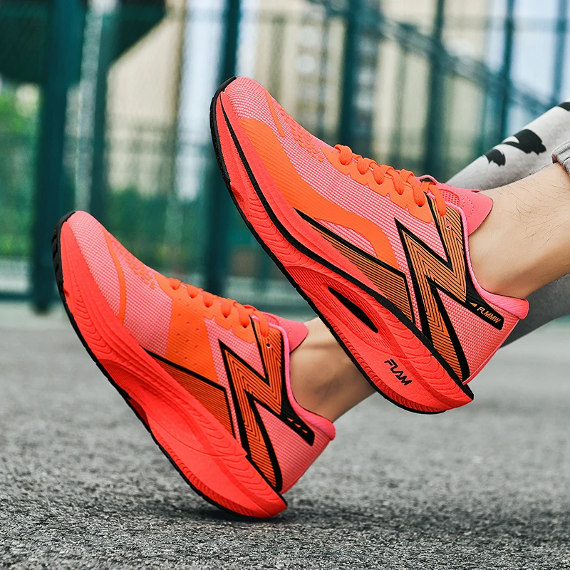 

Мужская спортивная обувь и кроссовки с карбоновой пластиной для бега, подошва с попкорном, марафонские гонки, амортизирующая легкая атлетика, тренировочная обувь для женщин