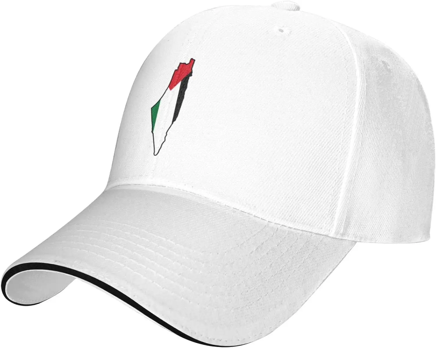 Vintage Baseball Cap for Men Women Vintage Flag Map of Palestine Palestinian Dad Hat Adjustable Black