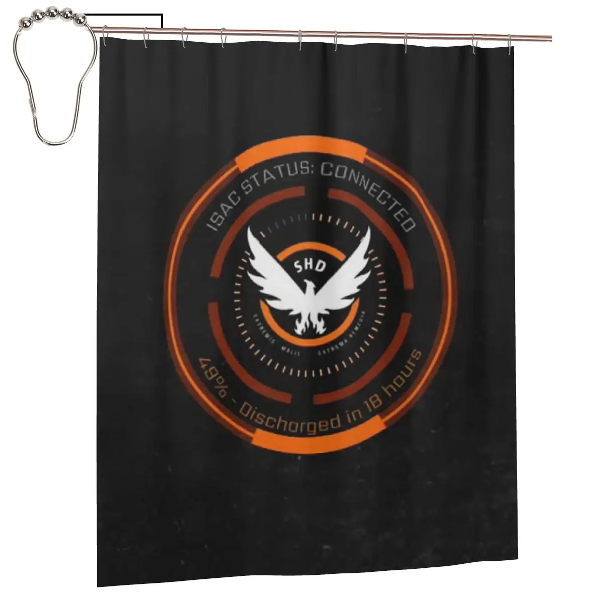 

The Division Shd Strategic Homeland Division Shower Curtain Bathroom Polyester Waterproof Bath Curtains with Hooks