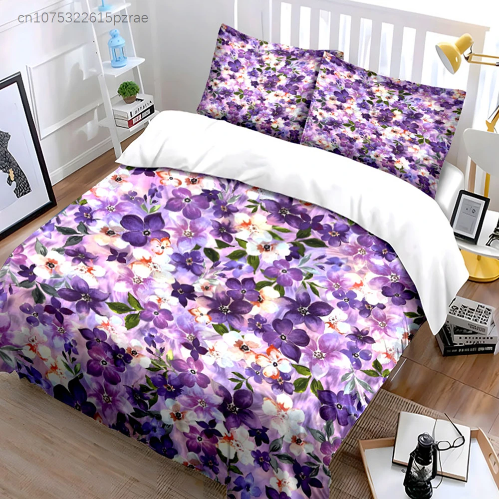 Floral Bedding Set - Spring Decor Multiple Sizes kid's And adults' Bedroom Exquisite 3PC Bedding set, Gift
