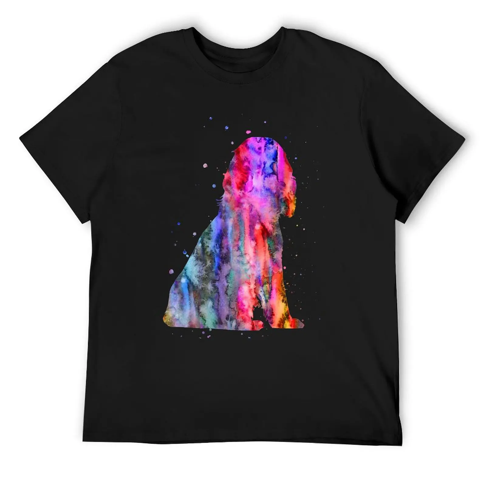 English Cocker Spaniel, watercolor Cocker Spaniel, Cocker Spaniel T-Shirt cotton graphic tees blanks workout shirts for men