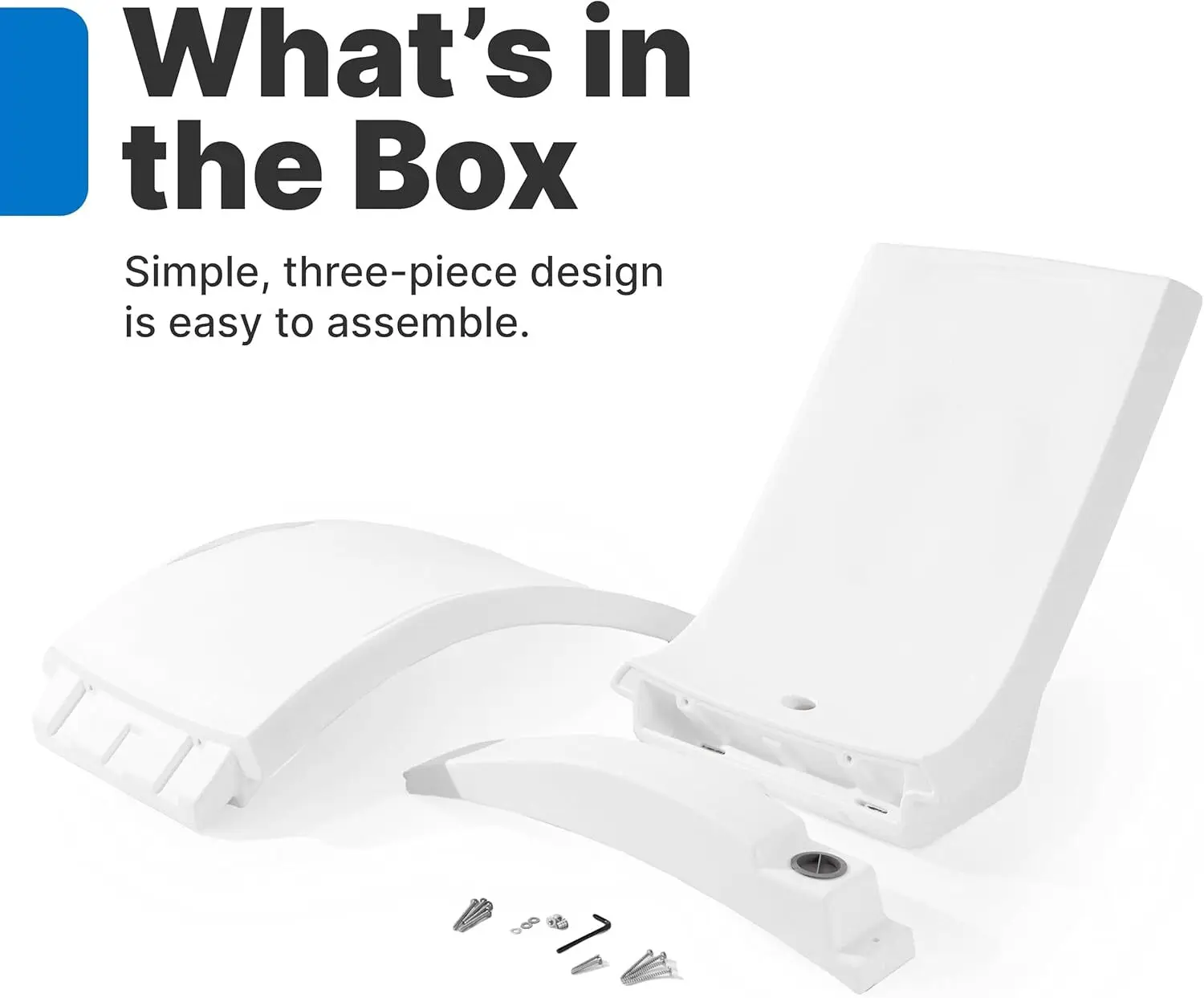 Step2 Vero مقاوم للبهتان، أثاث حديقة مقاوم للماء، كرسي صالة رف الشمس، مناسب لحمامات السباحة مع أرفف حتى 9 بوصة