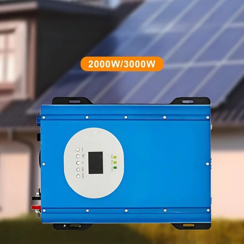 3000W 6000W peak DC 12V to AC 110V/220V dual output pure sine wave household emergency backup power UPS inverter 100A charger