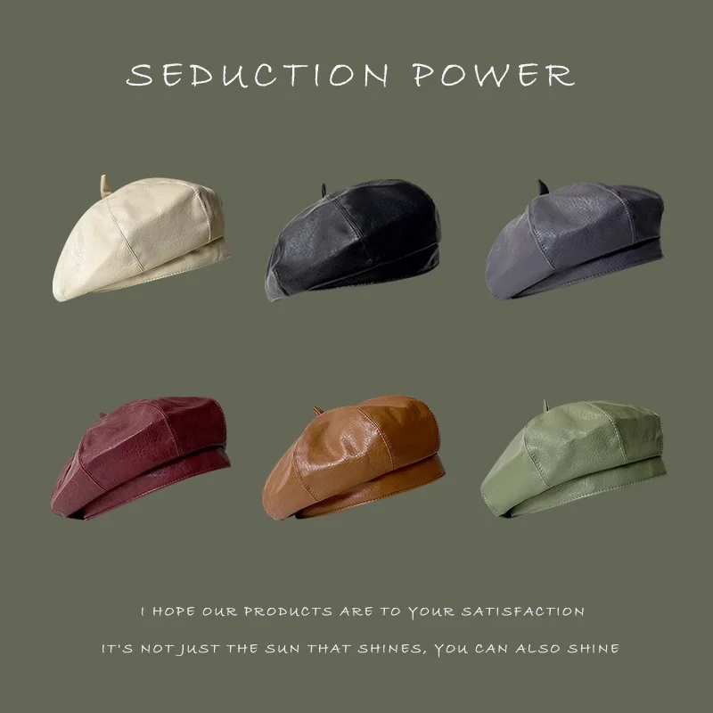 بو الجلود قبعة الأطفال الربيع والخريف البريطانية اليقطين قبعة مثمنة قبعة العصرية تنوعا الأدبية والفنية الرسام قبعة