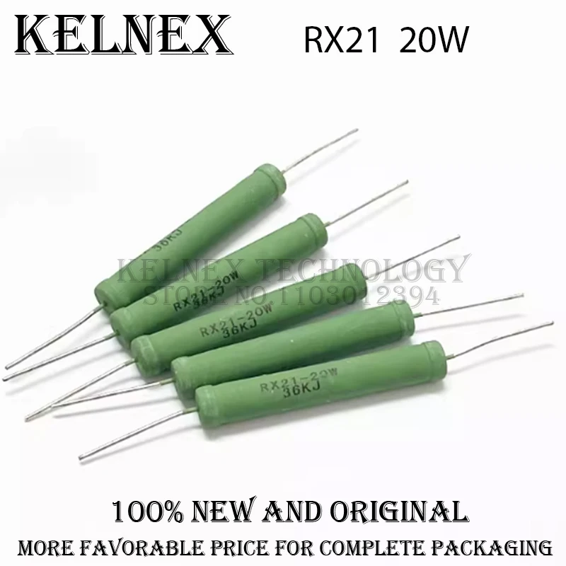 

5 шт. RX21 резистор с проволочной обмоткой 20 Вт 5% 1R 10R 47R 82R 100R 120R 150R 180R 200R 220R 240R 250R 270R 300 Ом 1K 10K 33K