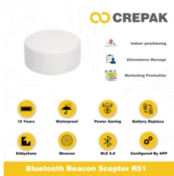 Ibeacon Eddystone-batería reemplazable de laboratorio de silicona EFR32BG22, 6 años, baliza Bluetooth, Sensor de etiqueta, cetro R51, EFR32BG22, 5,2