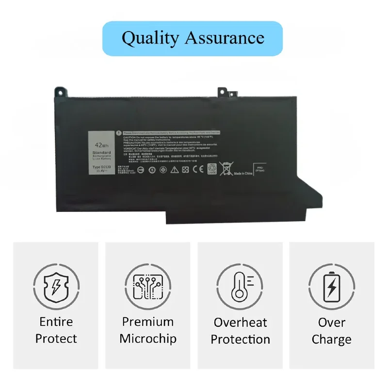 DJ1J0 Laptop Battery for Dell Latitude 12 7280 7290 E7280 E7290 13 7380 7390 E7380 E7390 14 7480 7490 E7480 E7490 Series 42Wh