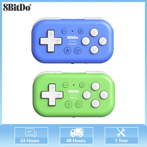 8BitDo Micro Bluetooth Gamepad Mini controlador compatible con Nintendo Switch/Android/Raspberry Pi/iOS/Win10/11 y modo de teclado