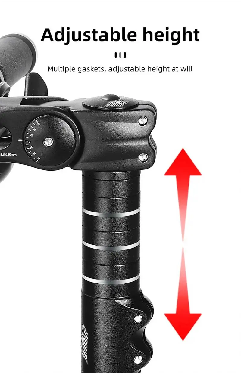ENLEE Fahrradgabel Vorbau Höhe Extender Lenker Rise Up Adapter Aluminiumlegierung Höhe Spacer Fahrradzubehör 210 mm 28,6 mm – Detail 7