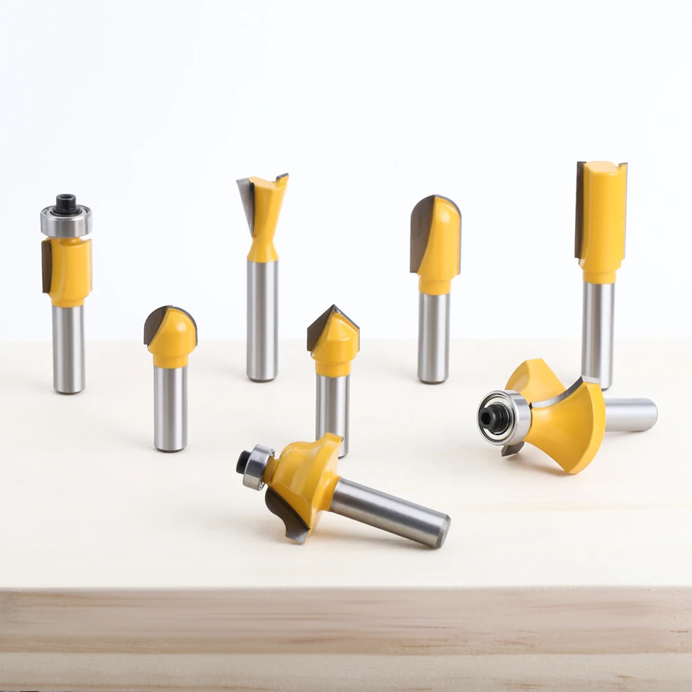 Imagem -05 - Diy Carpintaria Router Bits Grupo Fresa para Madeira Flush Reto Chanfro Aparar Ferramenta de Gravura Mc02012 mm Shank 24 Pcs