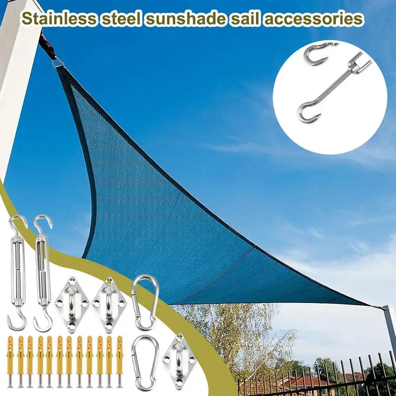 

Один комплект, комплект оборудования для солнцезащитного козырька, комплект для установки навеса из нержавеющей стали для установки аксессуаров для тентов