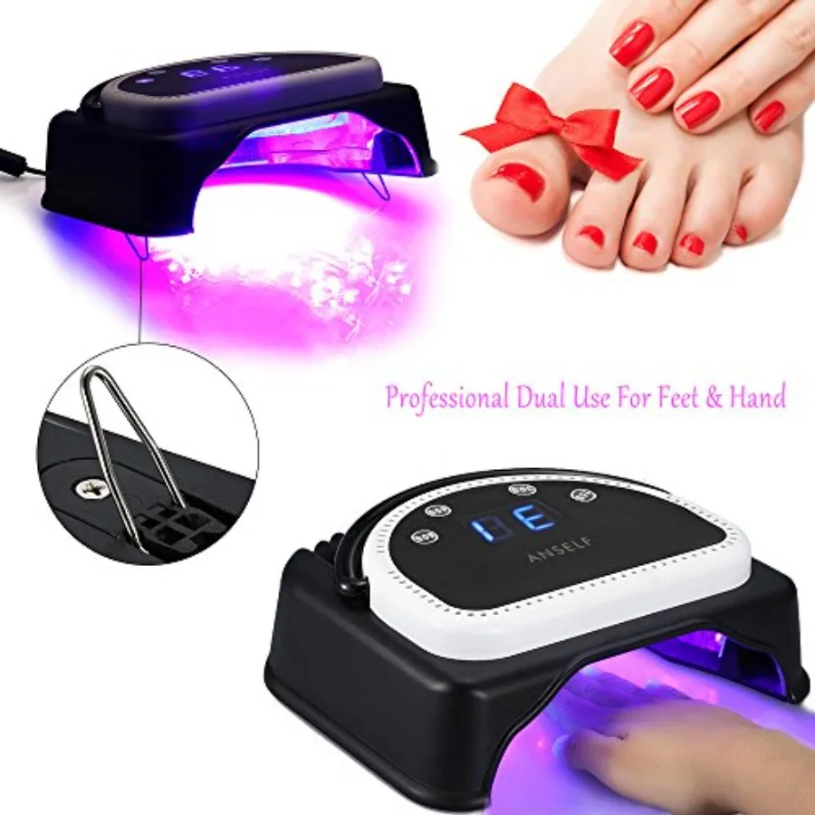64W Pro LED Gel Nagel Droger Curing Lamp Nagellak Machine 110240V Met Lifting Handvat Touch Sensor LCD scherm