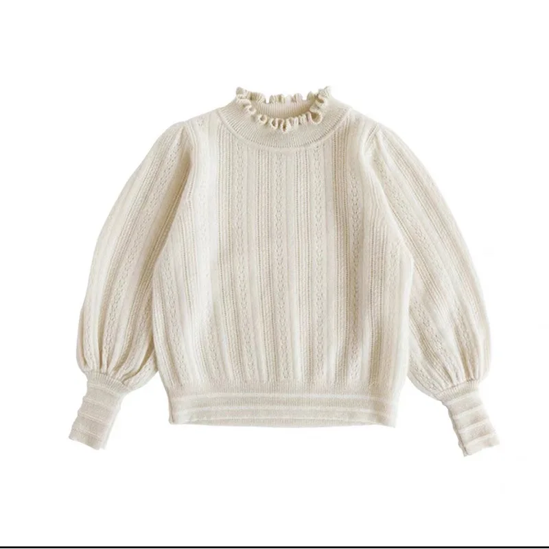 2-8years Winter New French Children Wool Sweater Baby Turtleneck  Kids Clothes Girls  Girls Sweater Winter Baby Girl Clothes image 5
