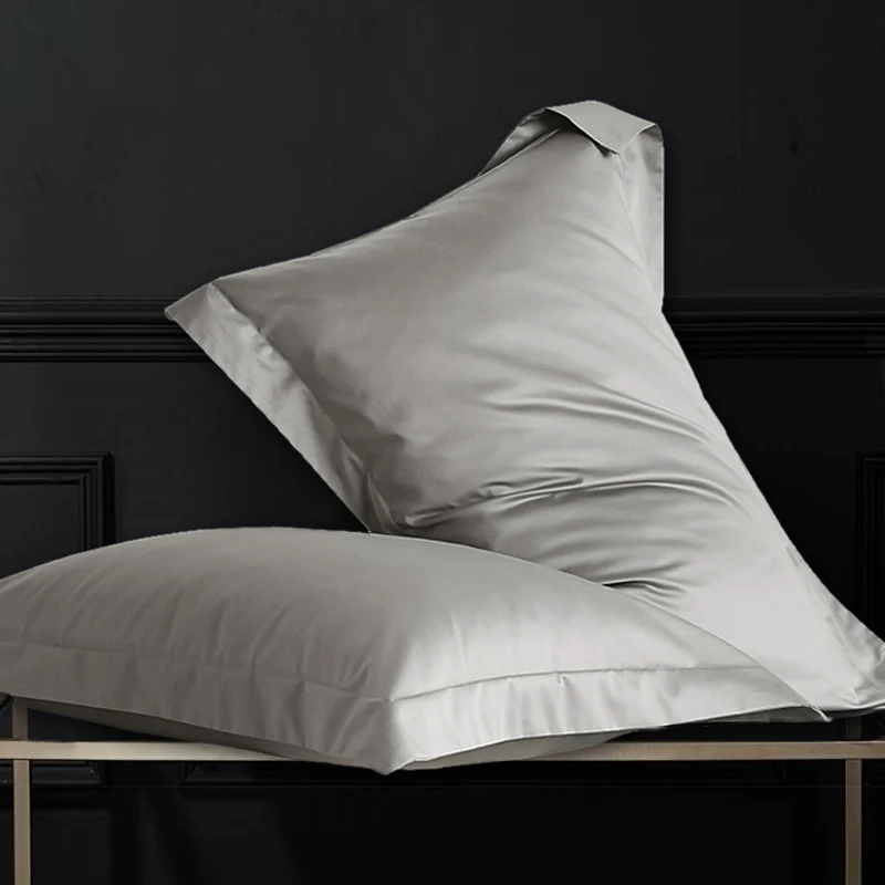 Simple Pure Cotton Large Pillowcase 60x80 Hotel Special Soft and Comfortable Gray and White Two Colors Optional Home Essential