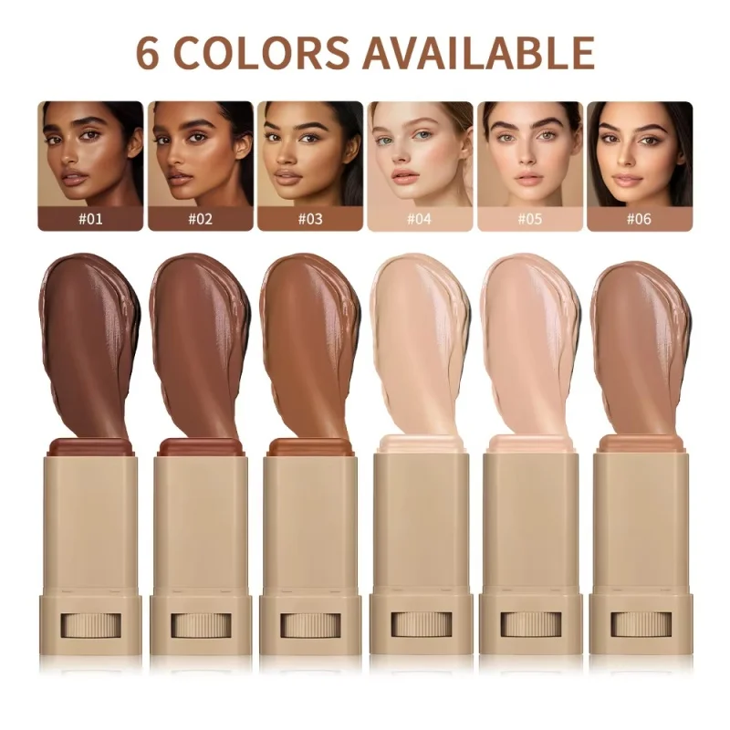 Foundation Stick Balm Serum Boosted Skin Tint Foundation Stick Smooth Plumper Hight Coverage Bronze Foundation Stick Makeup