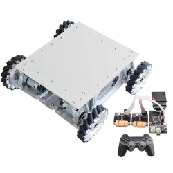 60KG Load Shock Absorption Mecanum Wheel Robot Car Chassis Kit with 4pcs Planetary Gear Motor for Arduino STM32 Raspberry Pi