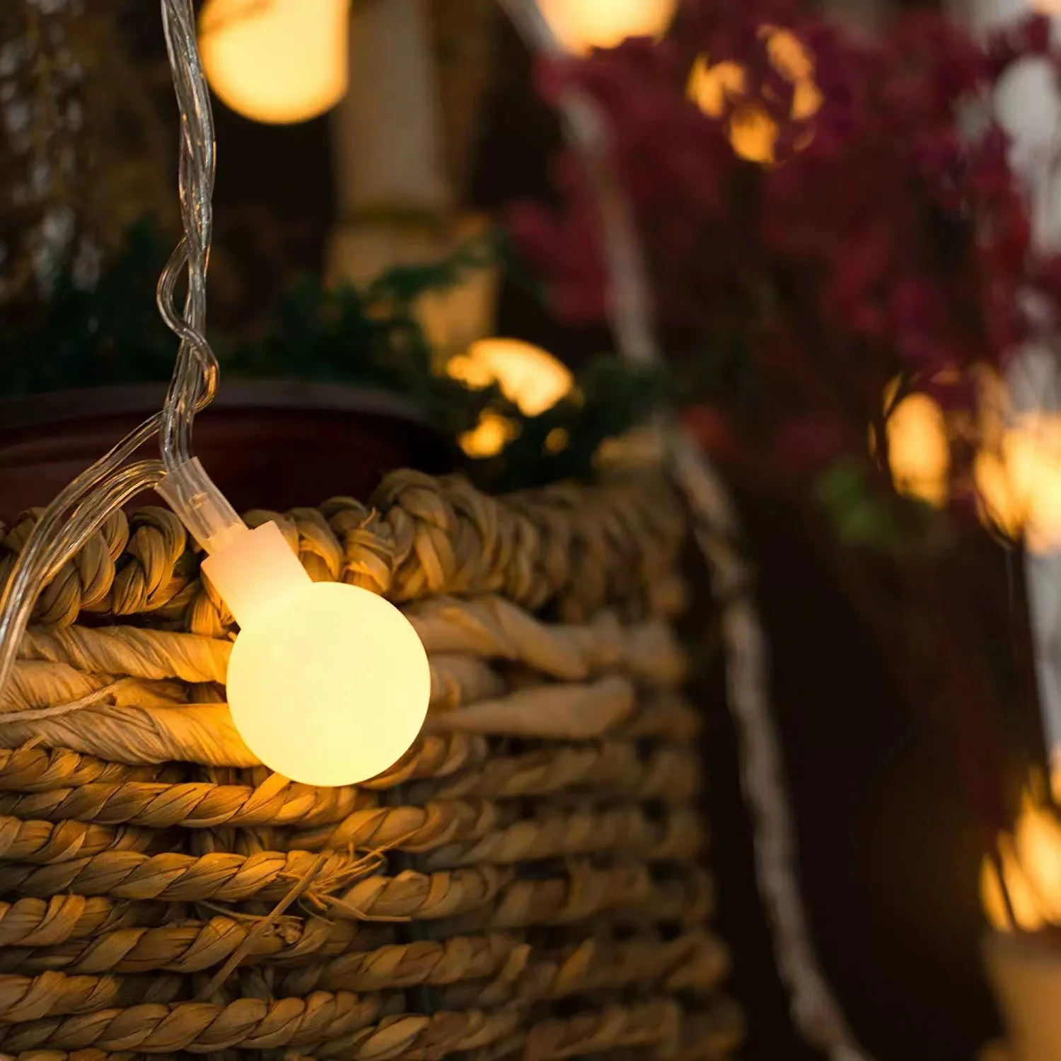 Guirxiété lumineuse pour camping en plein air, boîtier à piles, petite boule ronde conviviale rée, lumières colorées, décoration de plafond, Dragon Ball Light