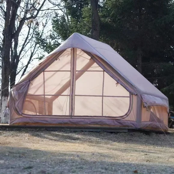 6.3 Outdoor Waterproof Inflatable House Tent With Mosquito Screen 4 Season Removable Large Door Air Tent image 6