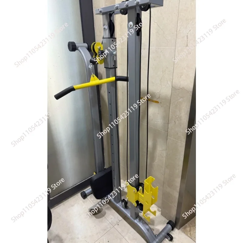 Home Gym LAT Pull Down Machine with High & Low Pulleys Fitness Rowing Machine100KG with LAT and Low Row Bars for Muscle Training