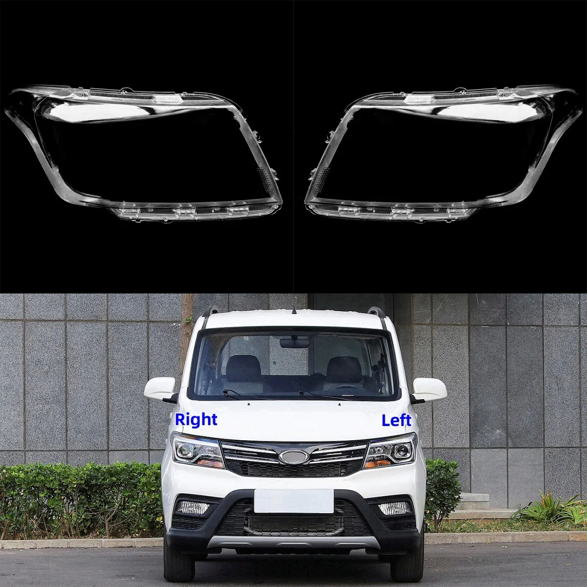 For Changan Honor S 2017 2018 2019 2020 2021 2022 2023 Car Gadget Replace A Transparent PC Headlight Glass Headlights Shell