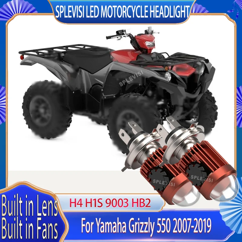 

LED Motorcycle Headlight - 3070 Chip Built-in Fan Focus Lens For Yamaha Grizzly 550 2007 2008 2009 2010 2011 2012 2013 2014-2019