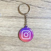 Get Followers with just one tap NFC Social Media Instagram Facebook keychains NFC Key Tag Google Review Keychains
