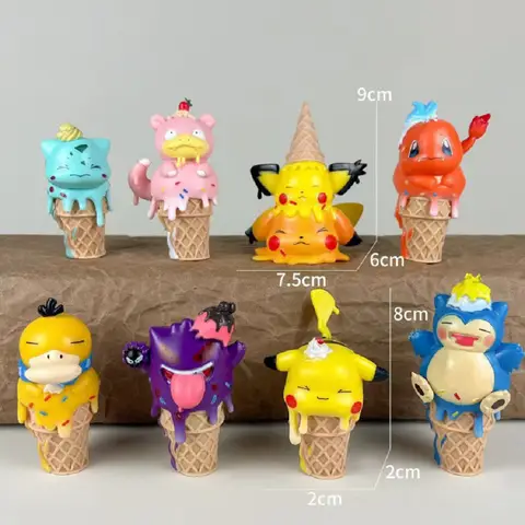 एनीमे कवाई पोकेमॉन स्वीट आइसक्रीम सीरीज़ प्यारा पिकाचु स्नोरलैक्स साइडक बुलबासौर एक्शन फिगर खिलौने मॉडल गुड़िया बच्चों के लिए उपहार 8 best sales पोकेमॉन साइडक - №5