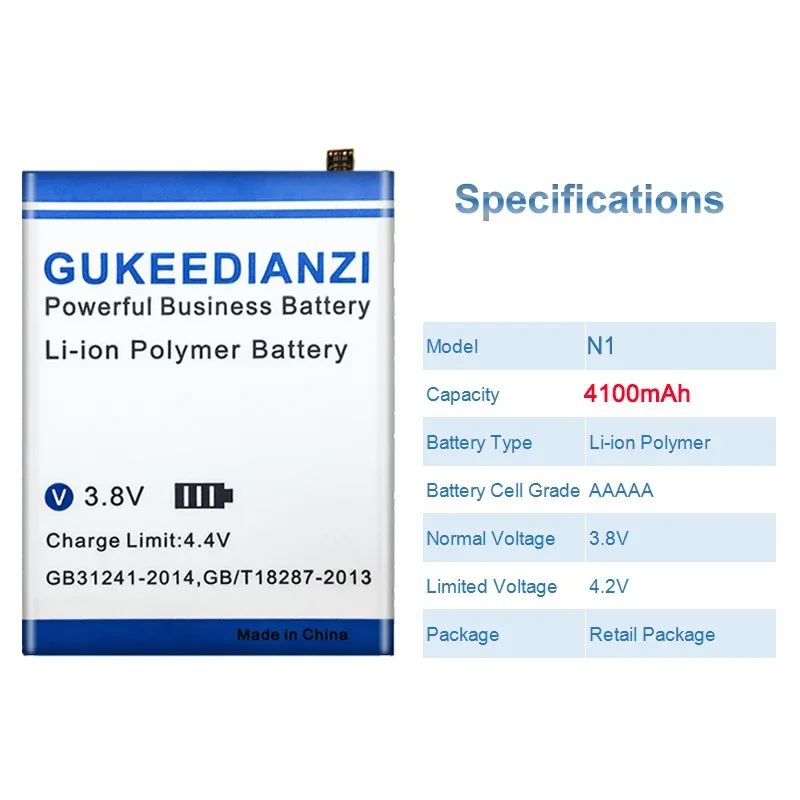 Imagem -03 - Gukeedianzi-bateria de Substituição para Baterias Santin n1 M1-plus 4100mah n 1