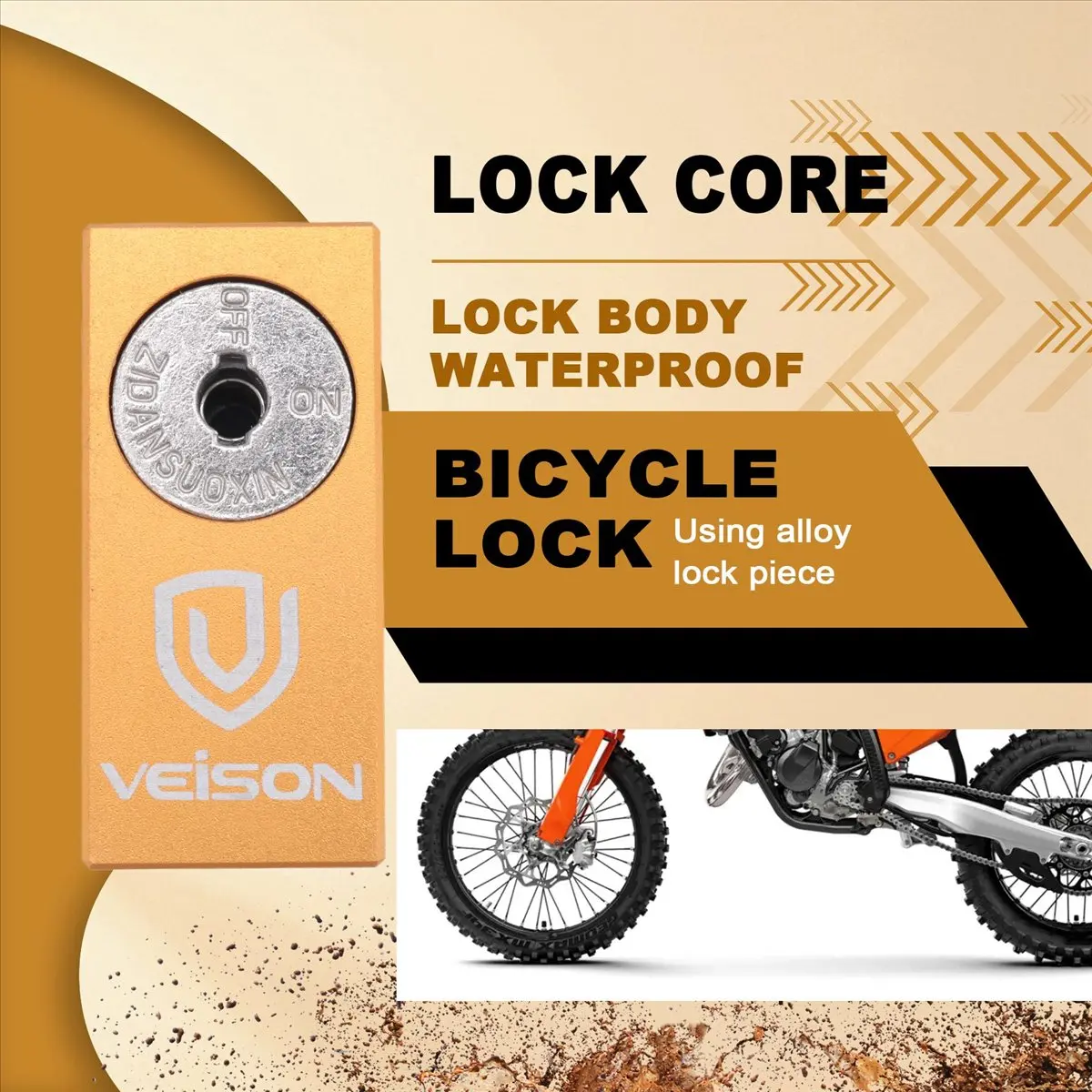 New Arrival Fashion  6Mm Motorbike Disc Brake Lock Security Motorcycle Bike Waterproof Bicycle Stainless Scooter Security Lock—G