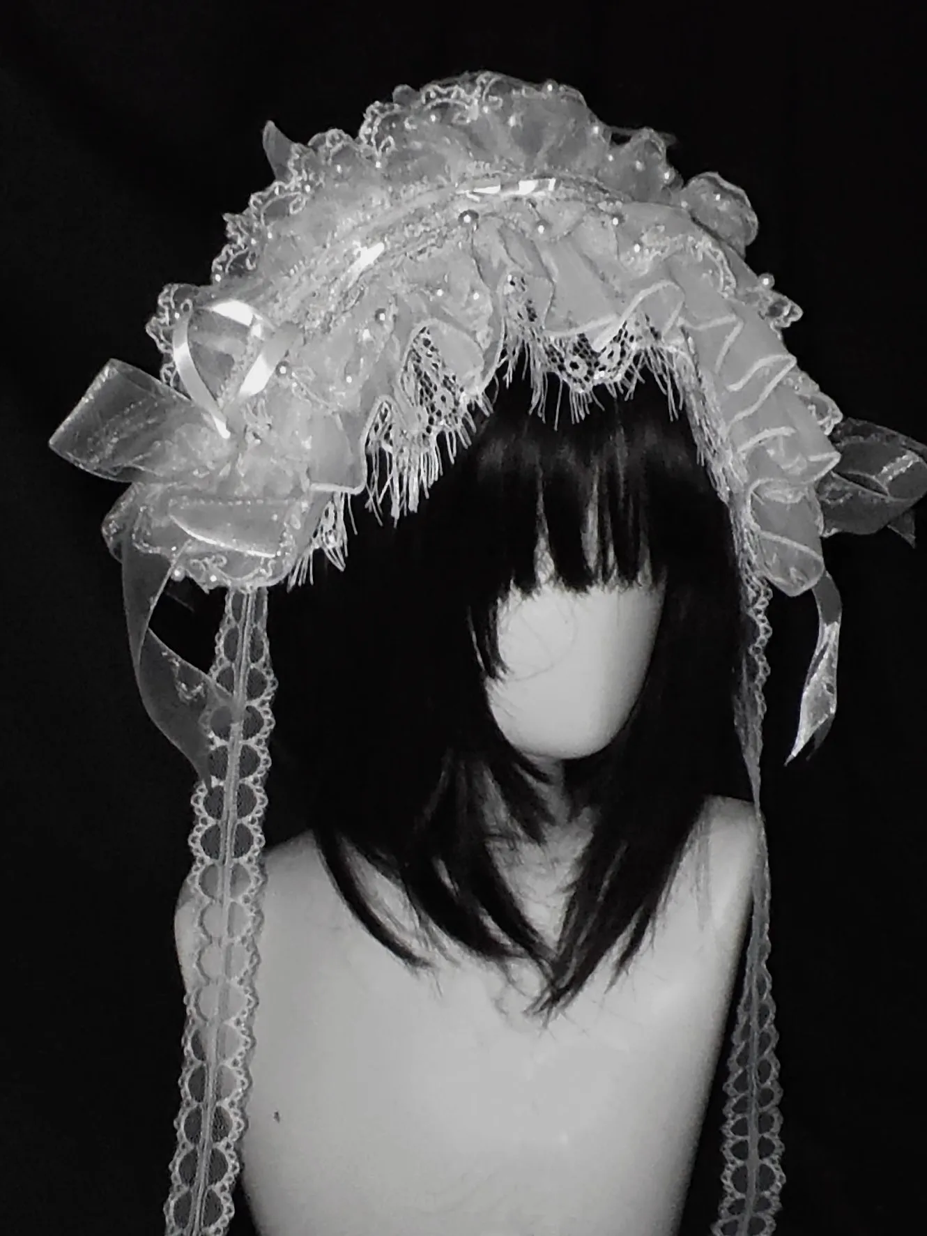 Nova subcultura original lolita anjo mundo aquarela headpiece harajuku rendas folho hairband y2k menina acessório de cabelo