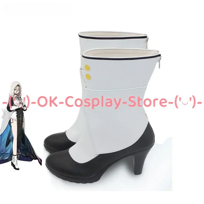 [Personalizzato] Honkai Impact 3 Aponia Scarpe Cosplay Gioco di ruolo Costume Prop Halloween Carnevale Festa Festa Stivali in pelle PU