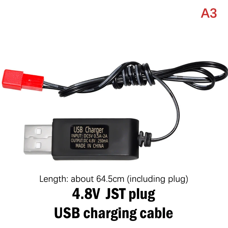 Cargador USB Para Baterías LiPo 7.4V Con Conector SM-3P | Protección Contra Sobrecarga | Indicador LED Rojo/verde | 1A De Salida | Compacto Y Ligero