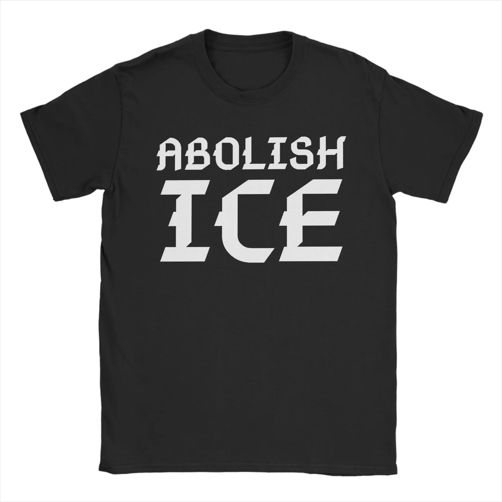 

Мужская футболка Abolish ICE, винтажные футболки с коротким рукавом и круглым воротником, футболка из чистого хлопка, одежда 4XL 5XL