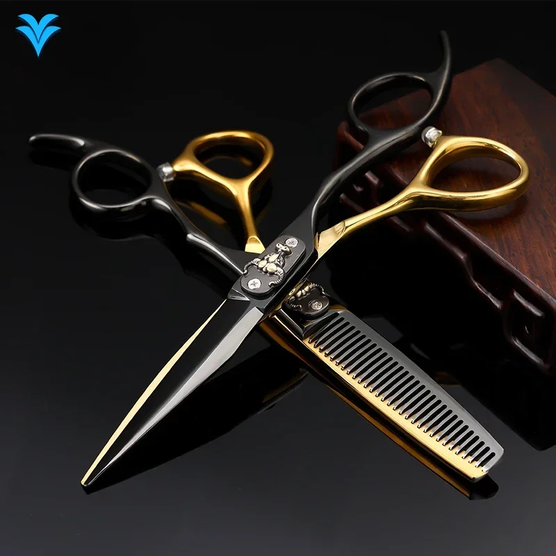 

Professional Barber Hair Cut Cutting Shear Hairdresser Thinning Hairdressing Scissors Salon Titan Shears for Hair Stylist