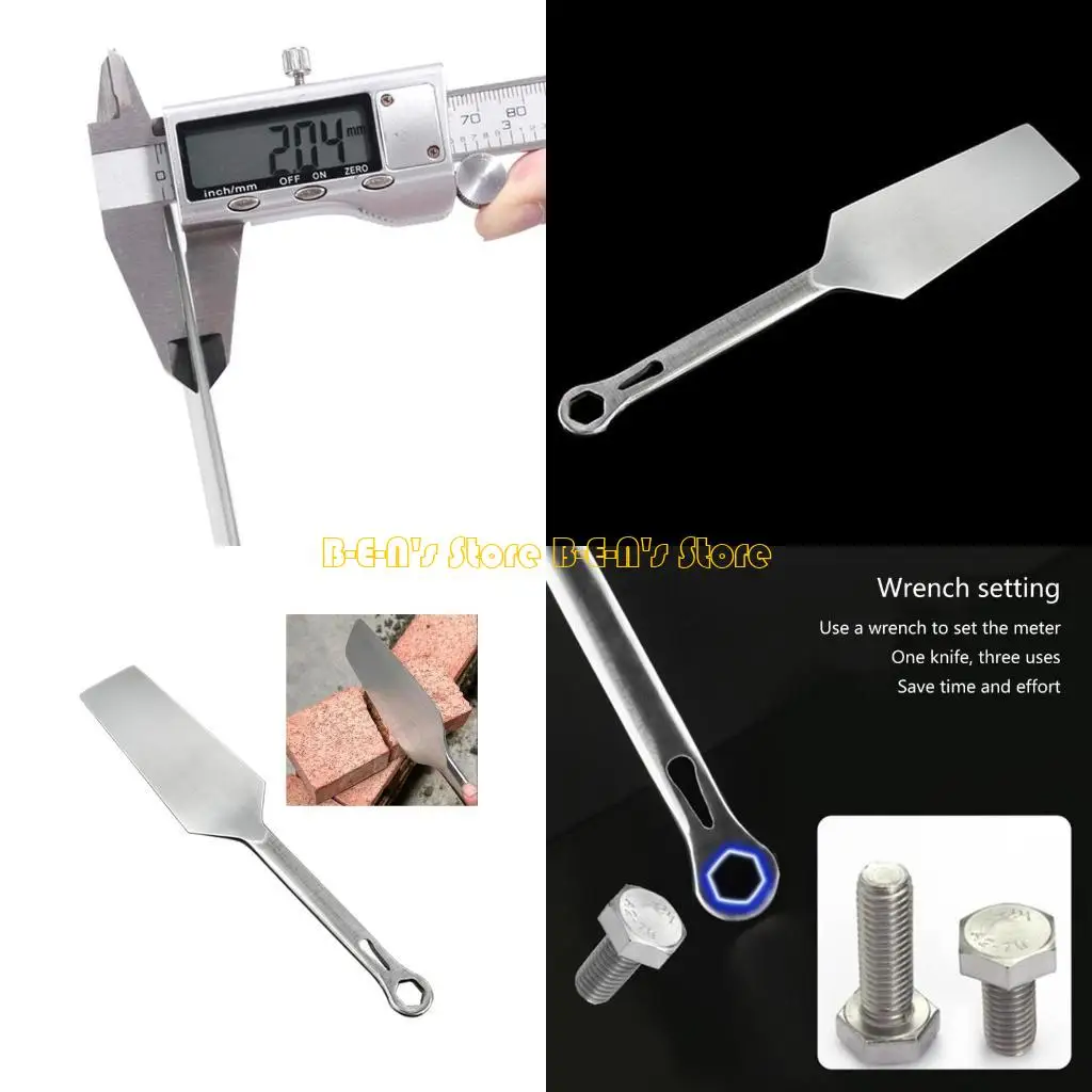 

Y1AD Многофункциональный нож для кирпича, шпатель для штукатурки, скребок для шпаклевки, двухсторонний дизайн, каменный нож и 2