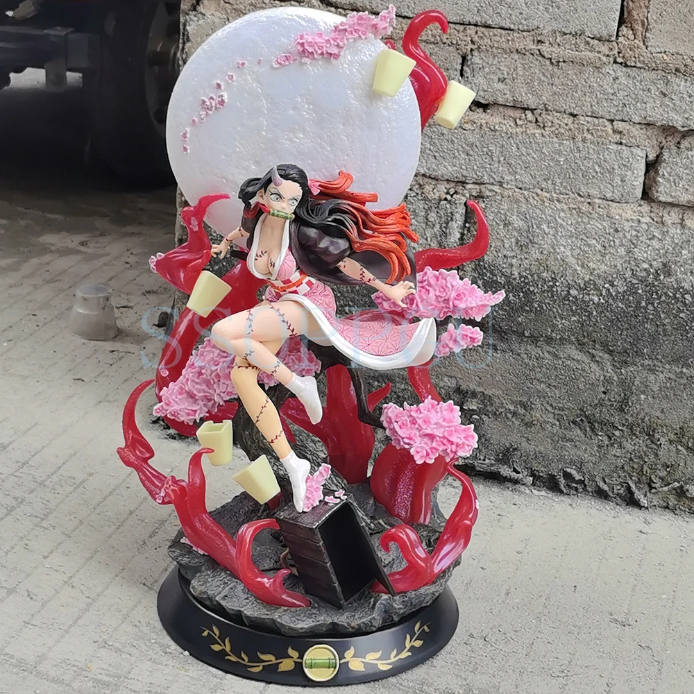 42cm Kamado Nezuko Figure Anime Girl PVC Action Figure Toy Game Statue Light Adult Collection Model Doll Gift