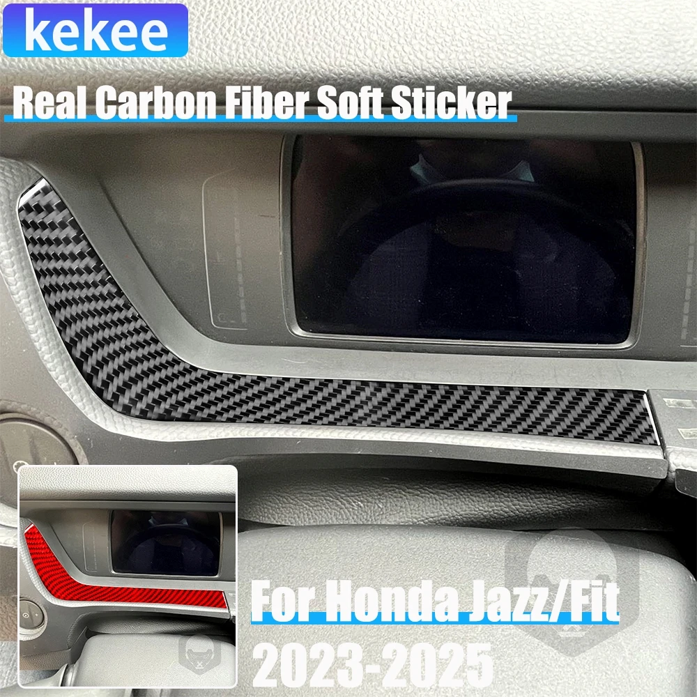 

Настоящее углеродное волокно, автомобильные аксессуары, полоса спидометра, декоративная накладка, мягкая наклейка для Honda Fit/Jazz GR9 2023 2024 2025