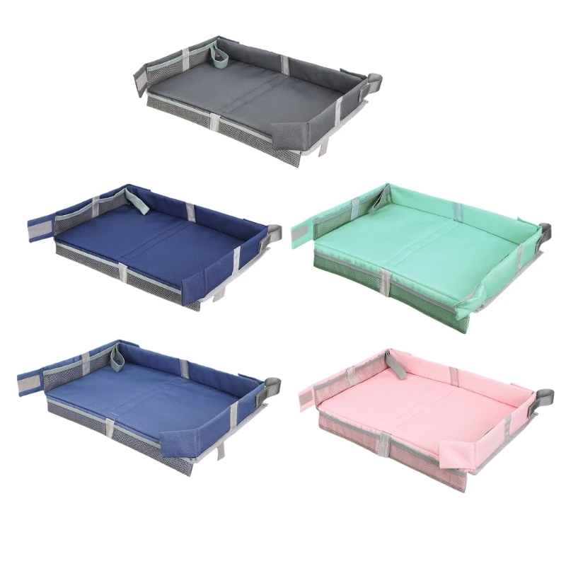 Polyester Fiber Kids Travel Lap Desk Stylish Children Foldable Travel Tray Simple for Plane Trip Car Rides & Home Use