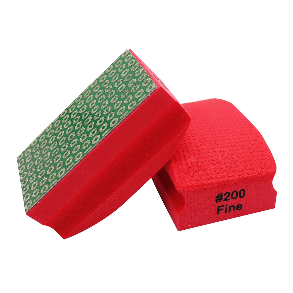 BRSCHNITT Electroplated Hand Polishing Blocks For Polishing Granite Marble Glass Concrete Sponge Handle Polishing Pad view 6