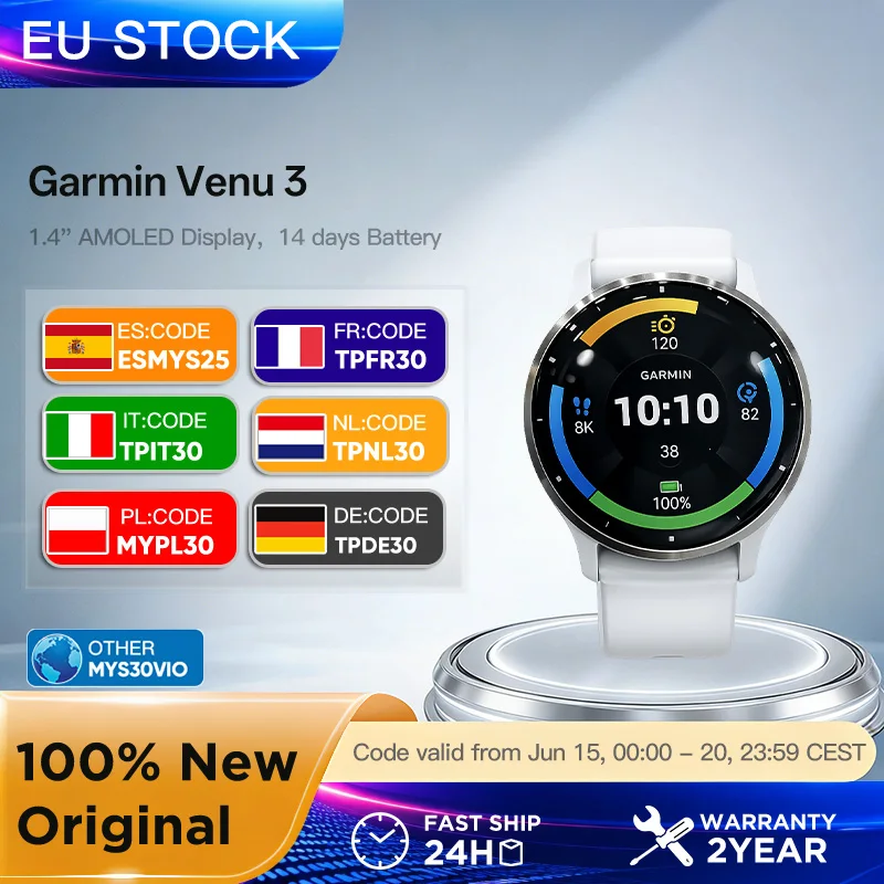 Bild: Garmin Venu 3 45mm Smartwatch 1,4 Zoll