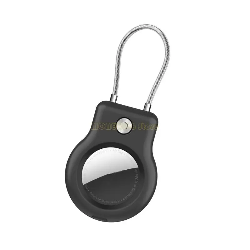 F62C Heavy Duty Tracking Device Protectors Guard mit Antislip -Silikon -Stahlseil für Rucksäcke Gepäck und Keyrings