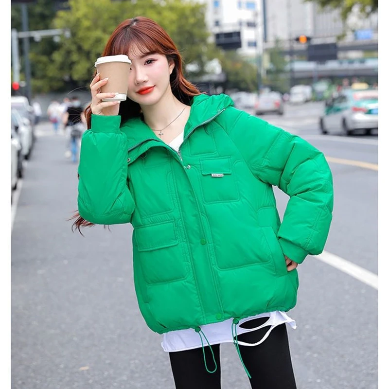 New Winter Jacket Women\'s Parkas Thicken Overcoat Parka Down Cotton Coat Bread Clothes Korean Version Loose Outwear Parkas