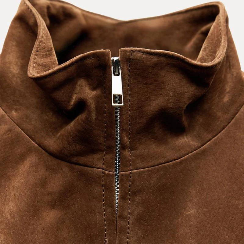 الشتاء المرأة طويلة Sve فو الجلود Jaet الوقوف طوق المخملية الملمس تنوعا ملابس خارجية تخفيف Sle ألياف البوليستر #2