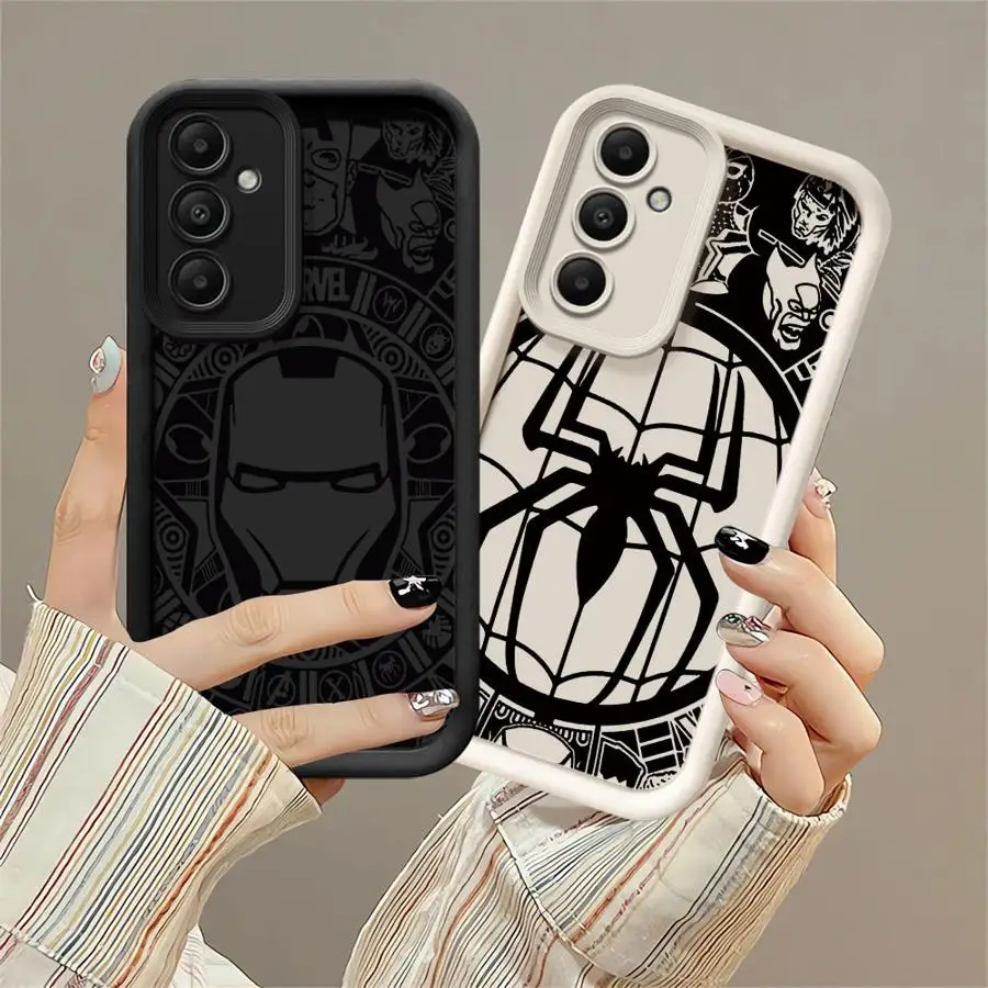 

Marvel Iron Man Sqiderman Case for Samsung Galaxy A34 A33 A32 A24 A23 A22 A14 A13 A12 A16 5G Silicone Phone Cover