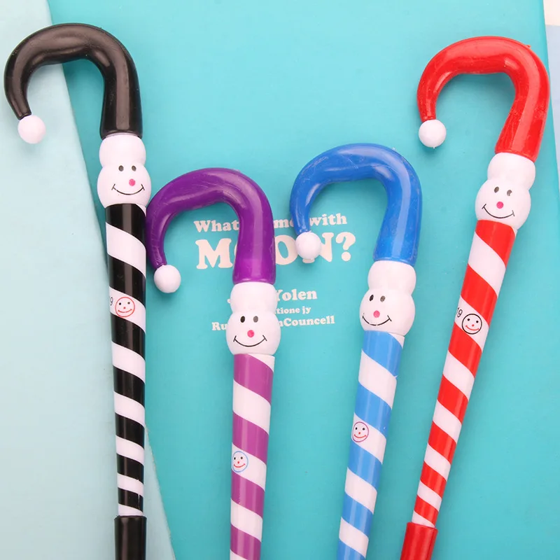 50PCS Cartoon Creative Magic Wand Ballpoint Pen Christmas Crutches Ballpoint Pen Learning Supplies Stationery